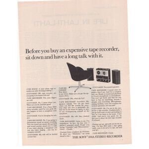 Sony 500A Stereo Recorder Magazine Advertisement 1964 Vintage Home Audio Tape